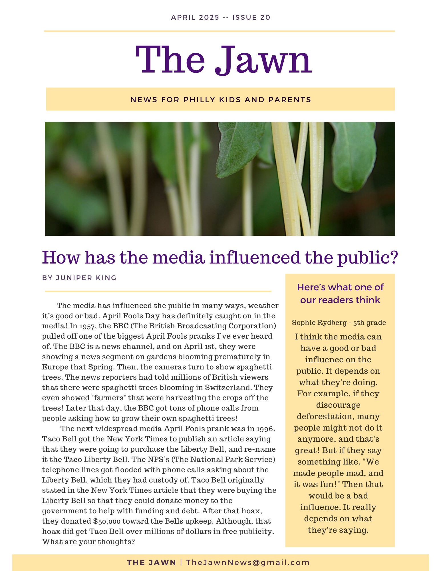 The Jawn, Issue 20, Page 1